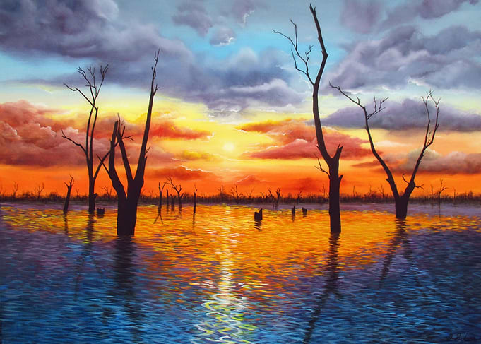 Sunrise over Lake Mulwala