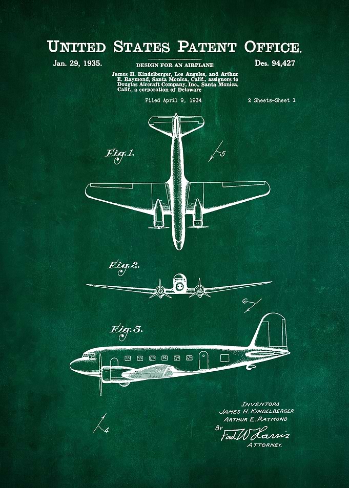 26 Douglas DC2 Plane Pat