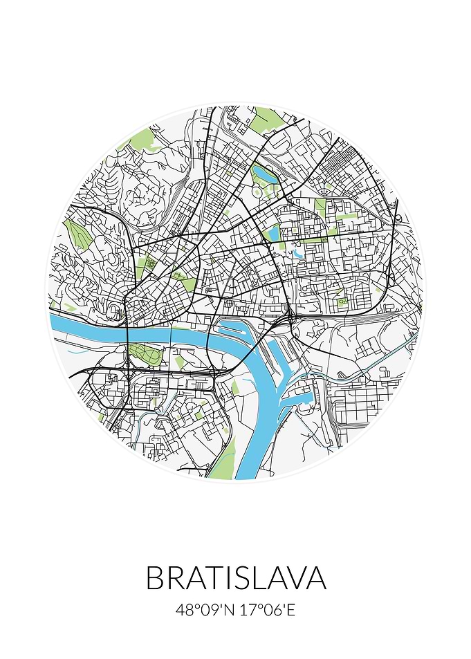 Bratislava Circle City Map