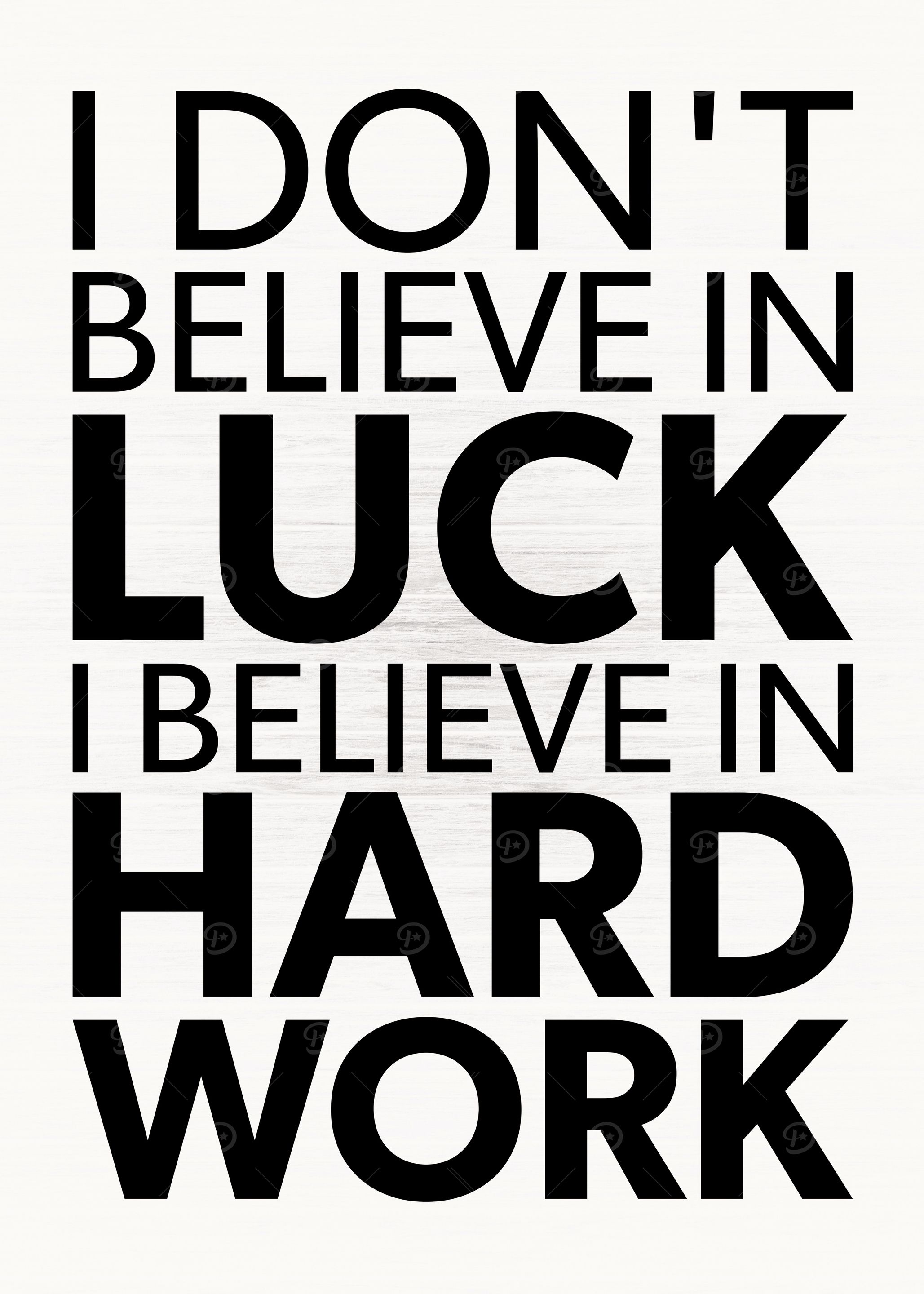 Luck vs Hard Work
