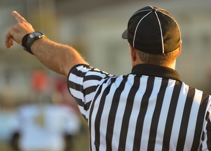 Referee make a ruling