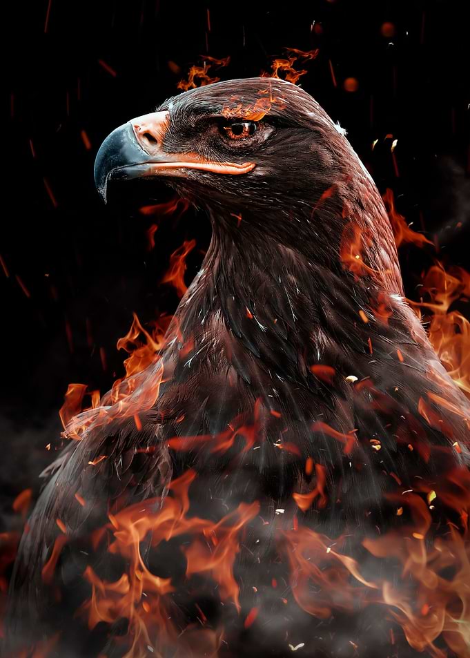 Eagle fire art work poster