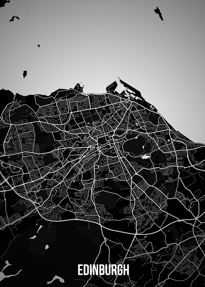 Edinburgh dark map