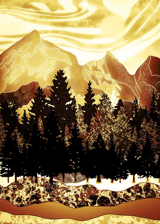Sepia moun tains