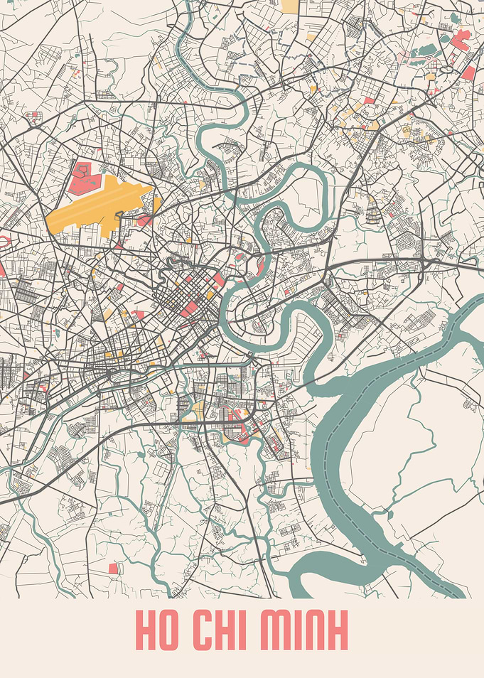 Ho Chi Minh Chalk Map