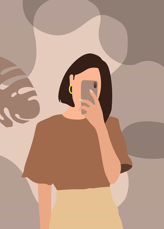 Minimalist Selfie Woman