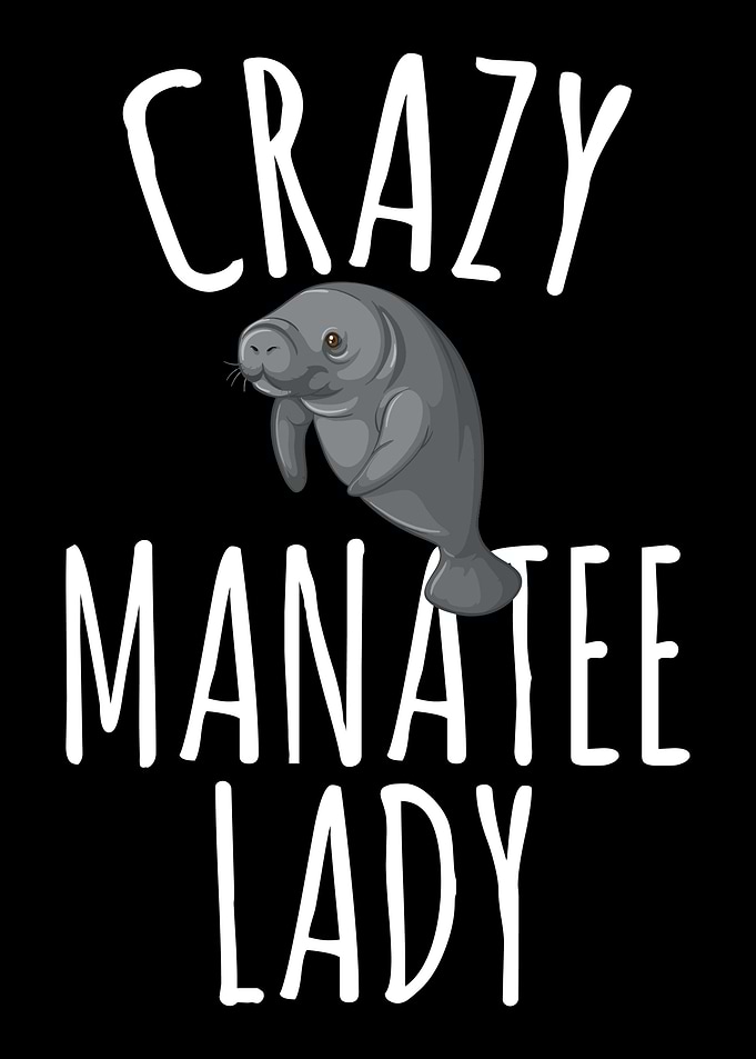 Crazy Manatee Lady Manatee