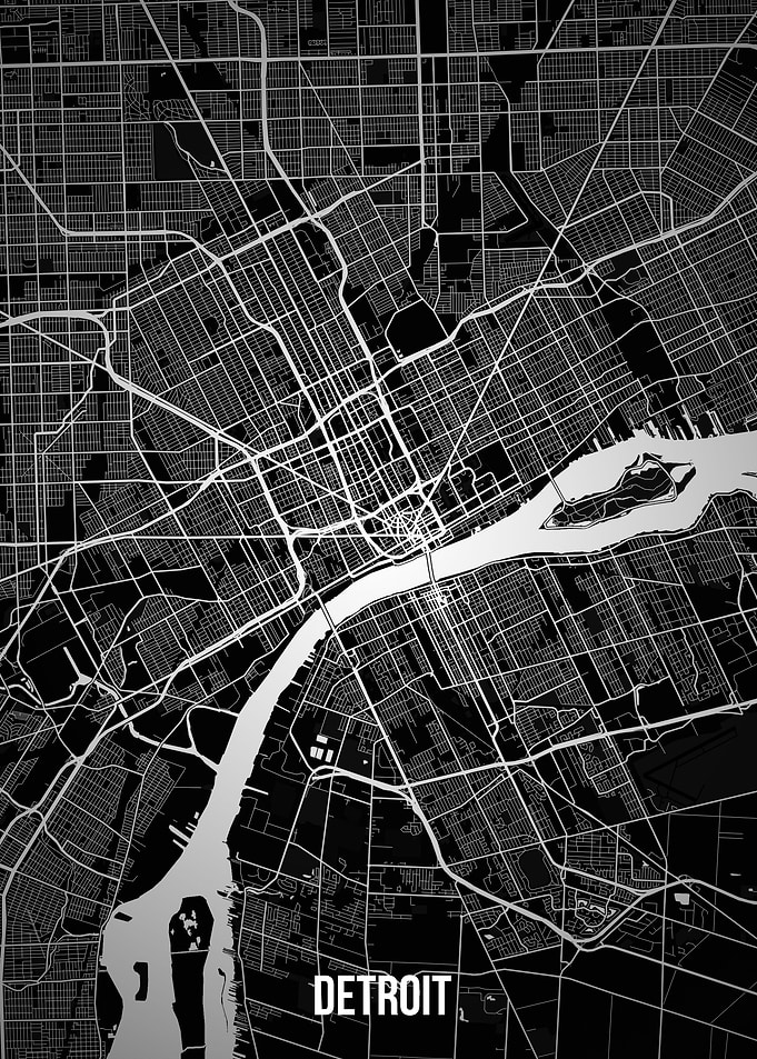 Detroit dark map