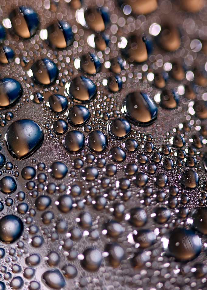 Drops wet close up prints