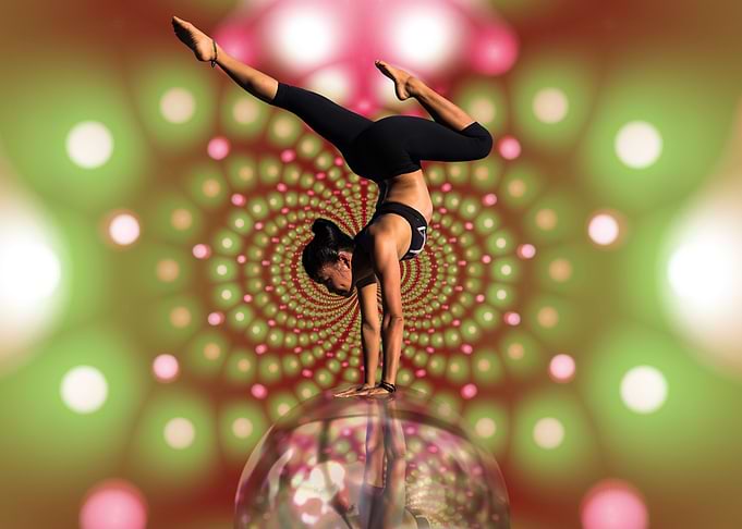 Women dancing on stage