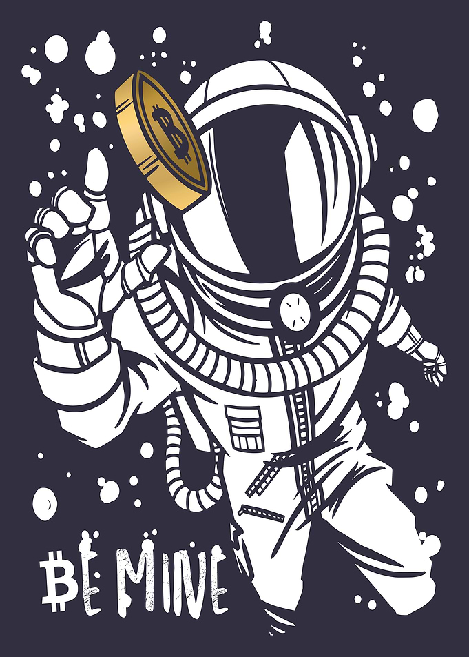 BITCOIN ASTRONAUT DESIGN