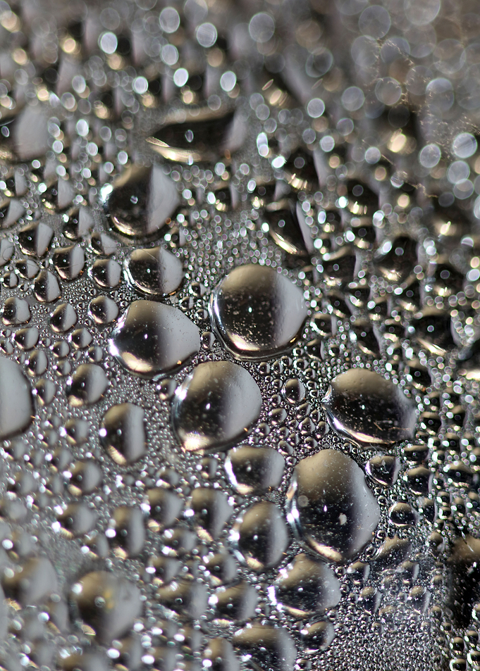 Colorful water droplets