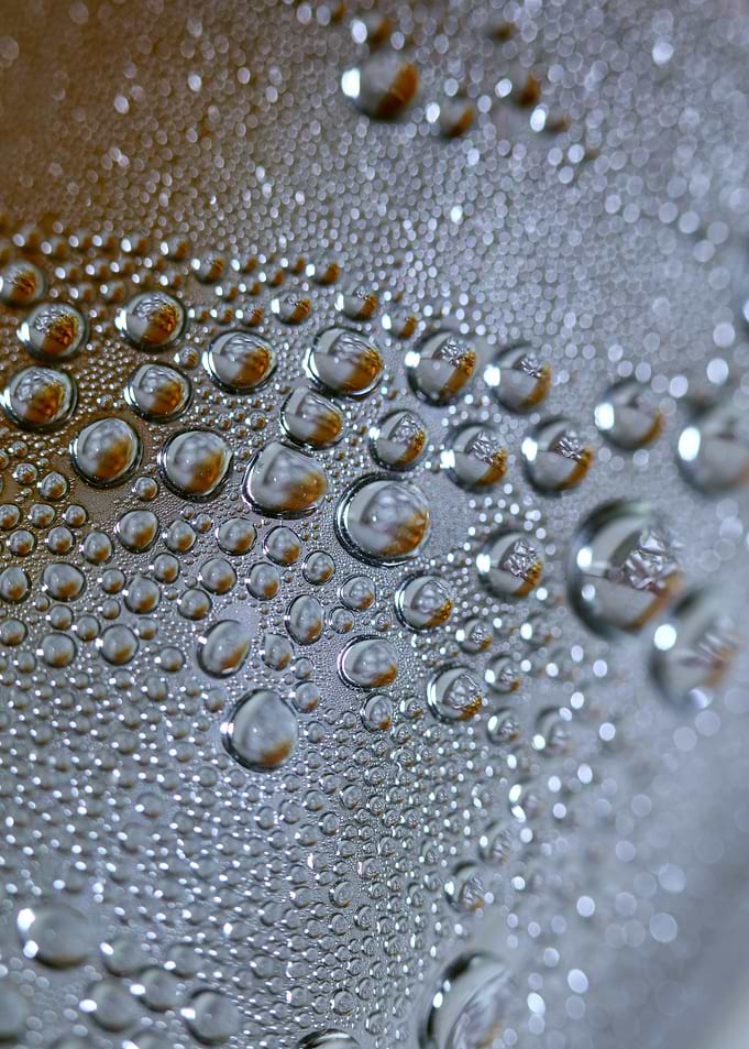 Colorful water droplets