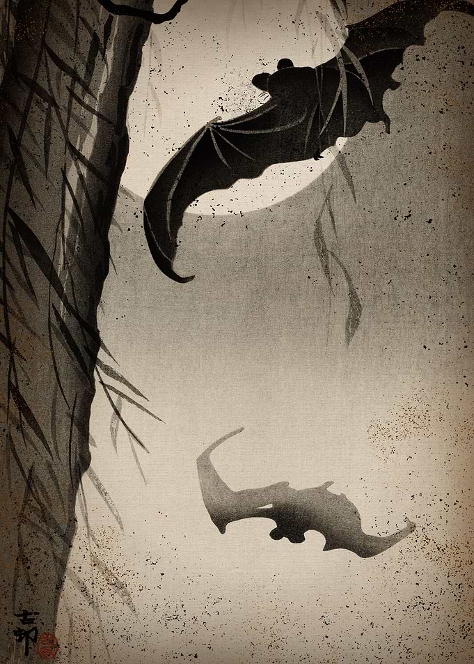 Sumi E Bats