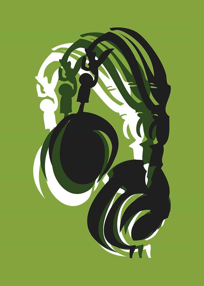Headphones Green