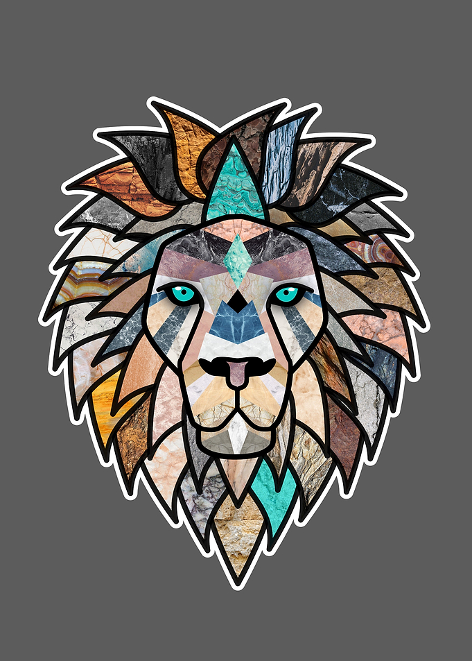 Abstract lion head