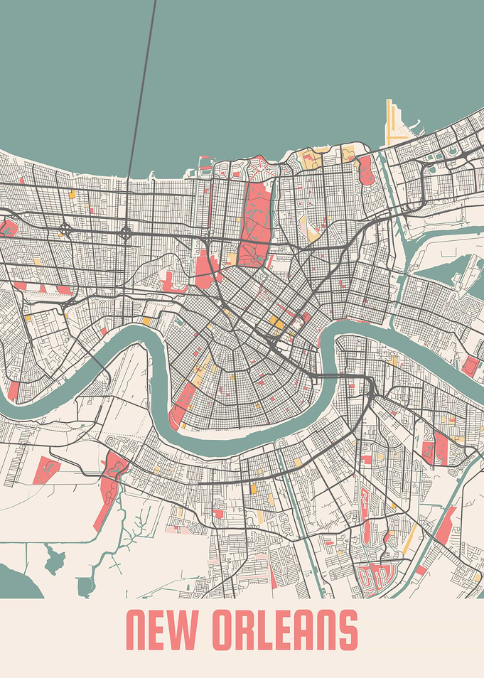 New Orleans Chalk Map