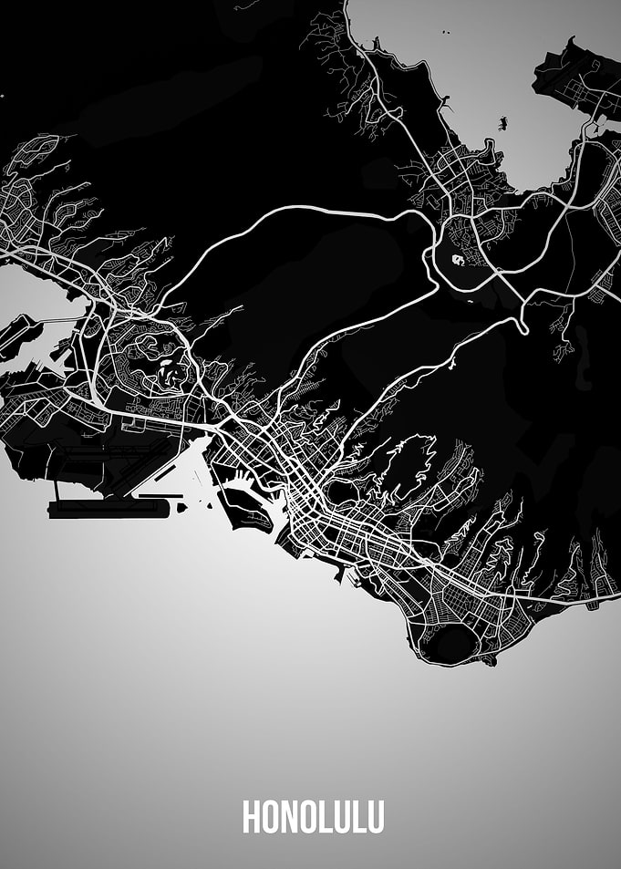 Honolulu dark map