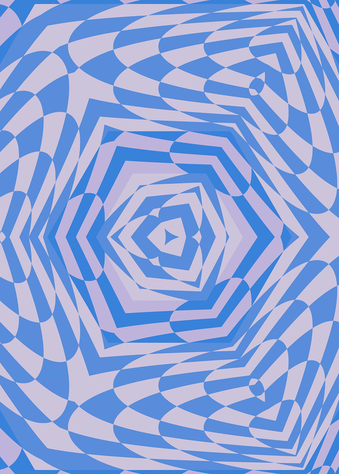 Blue Floating Cube