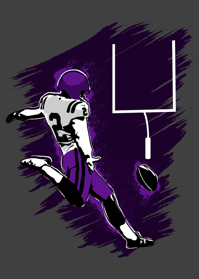 Player kick Football