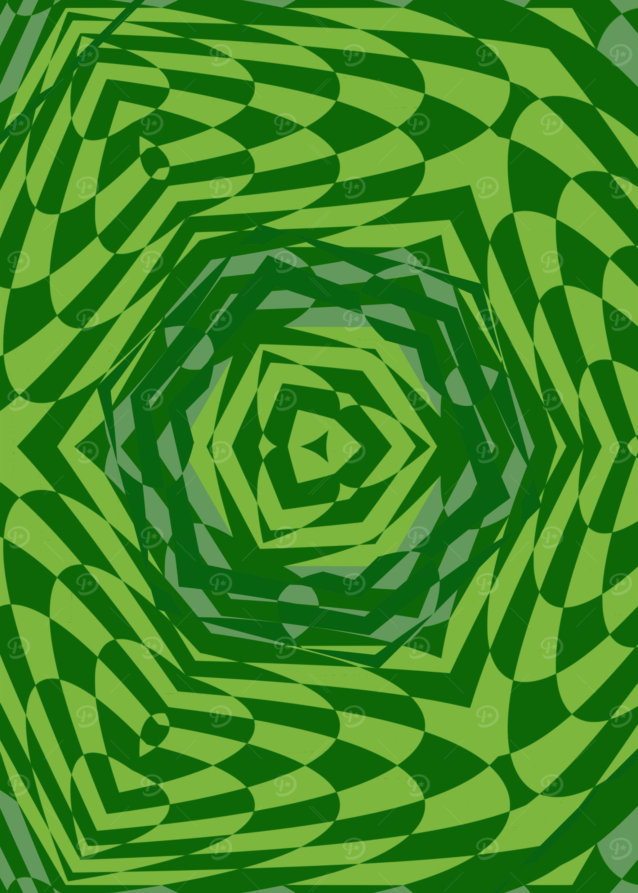 Green Floating Cube