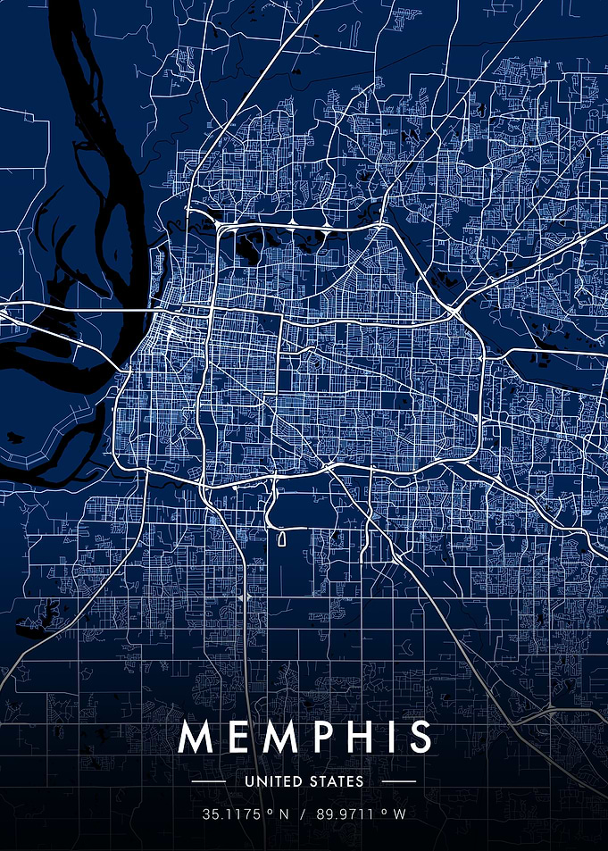 Memphis City Map Blueprint