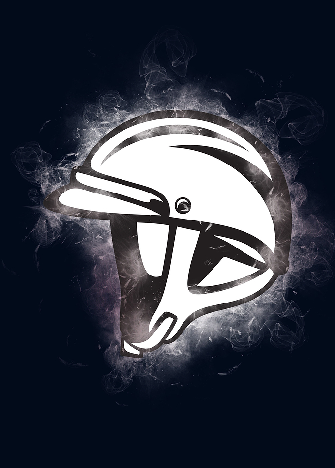 helm moto motorcycle smoky
