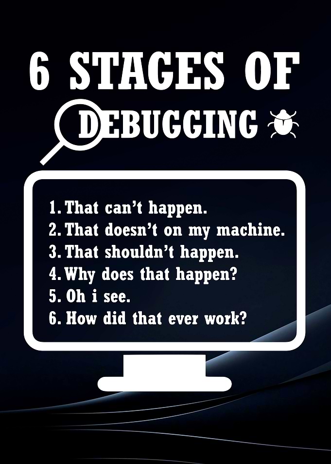 6 stages of debugging
