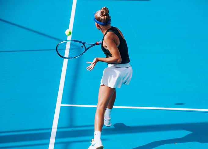 tennis action shot