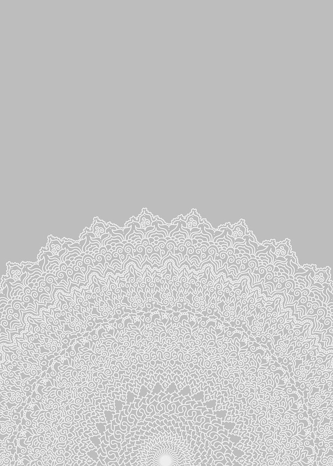 White grey mandala