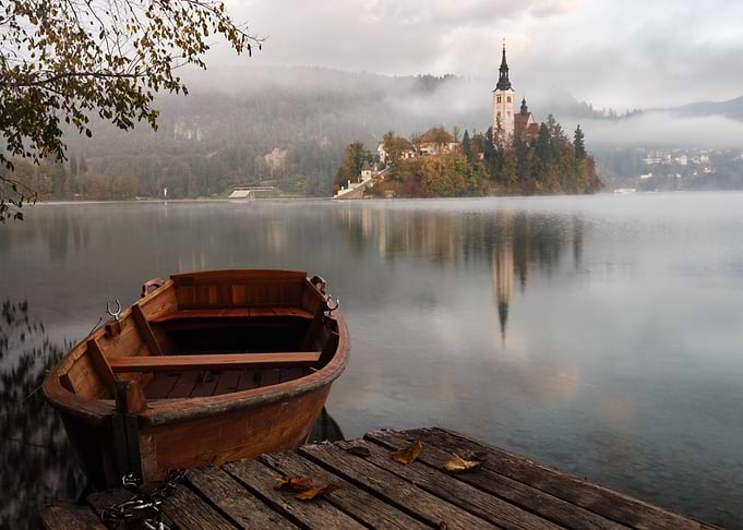 Boat at Lake Slovenia