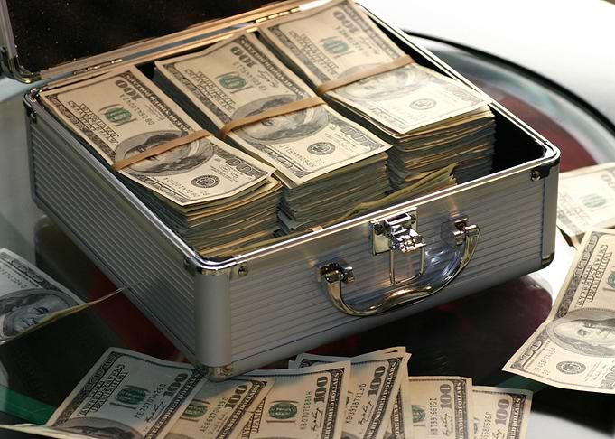 Briefcase full of money