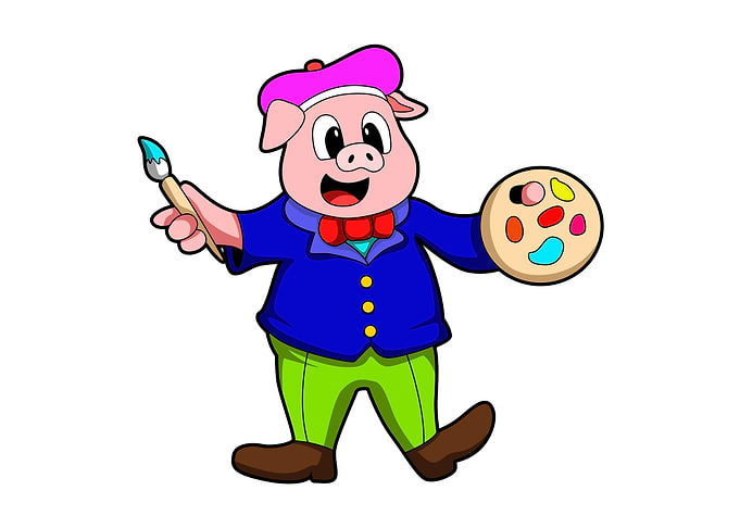 Pig Painter Brush Colours