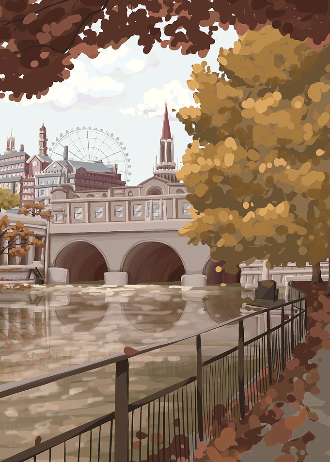 Autumn on a river
