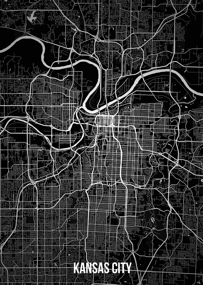 Kansas City dark map