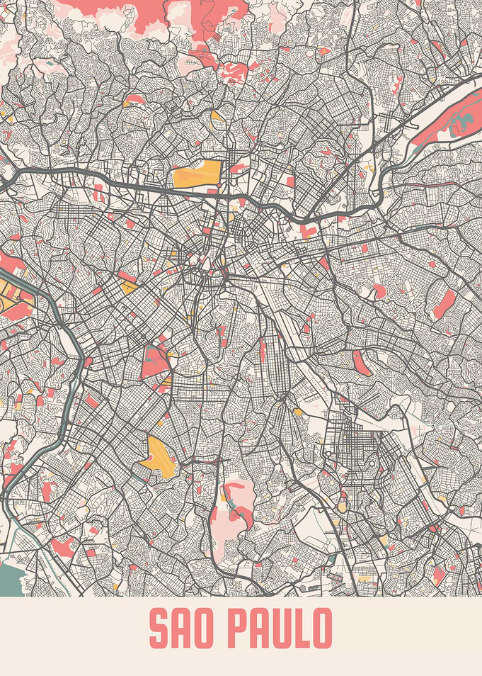 Sao Paulo Chalk Map