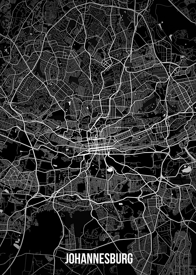 Johannesburg dark map