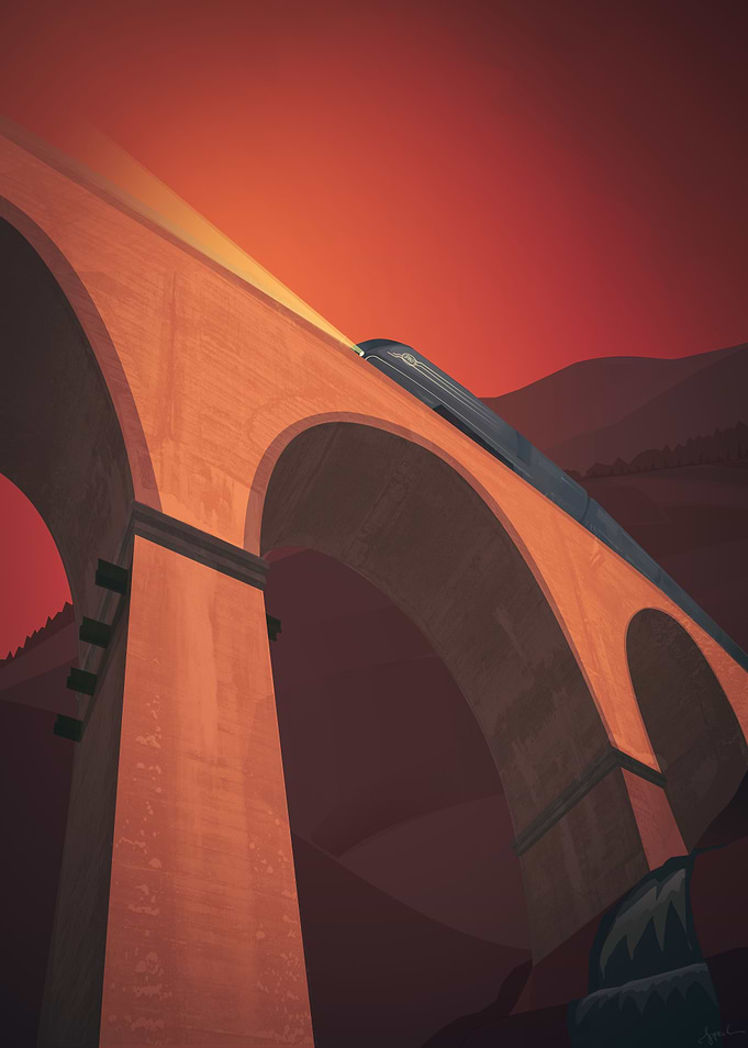 Old railway viaduct
