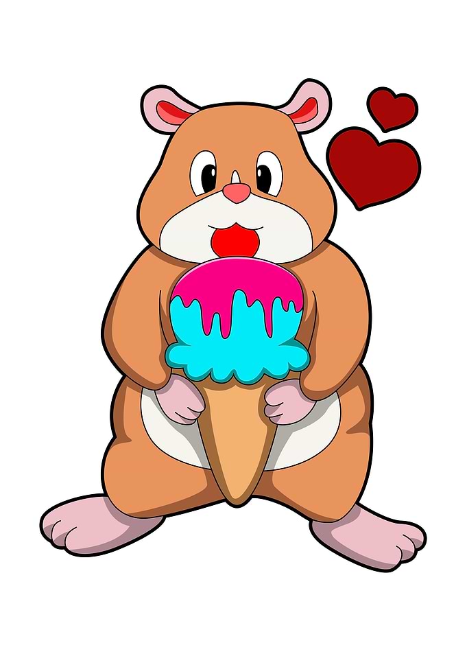 Hamster Ice cream Love