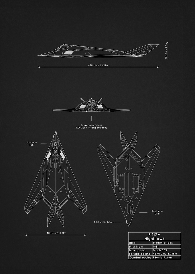 F117A Nighthawk Blueprint