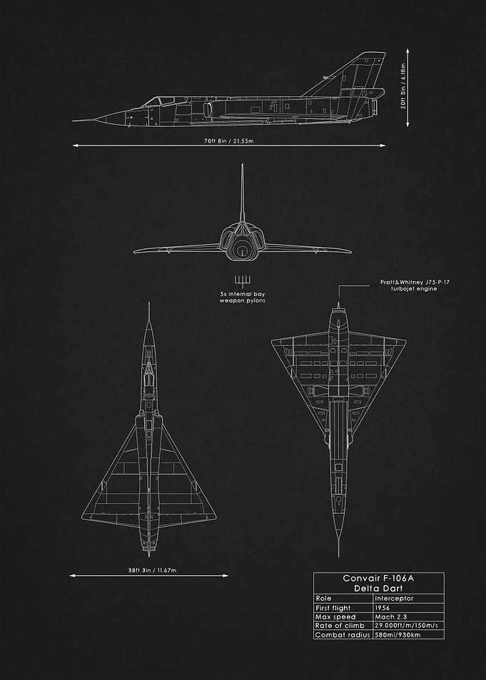F106 Delta Dart Blueprint