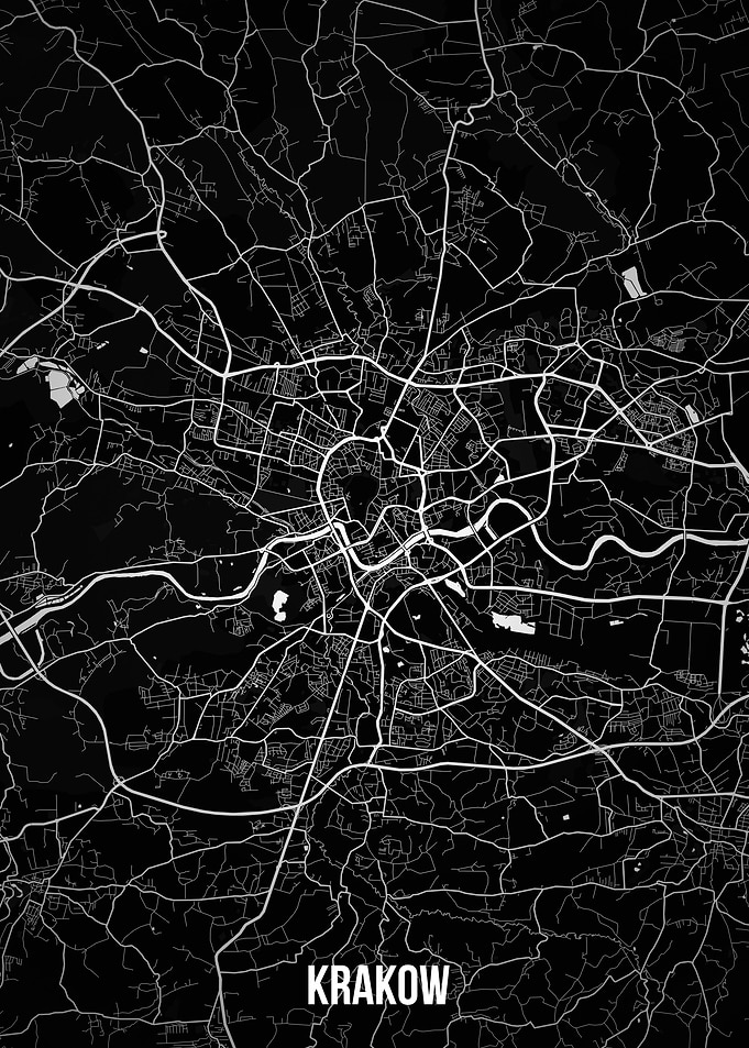 Krakow dark map