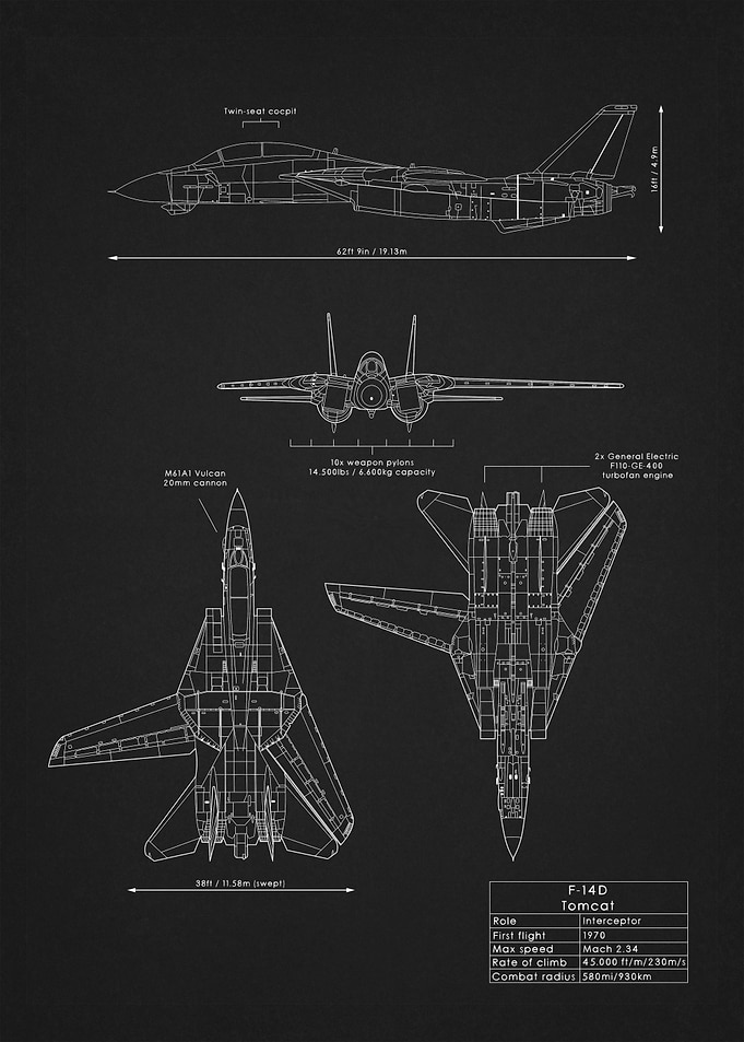 F14D Tomcat Blueprint