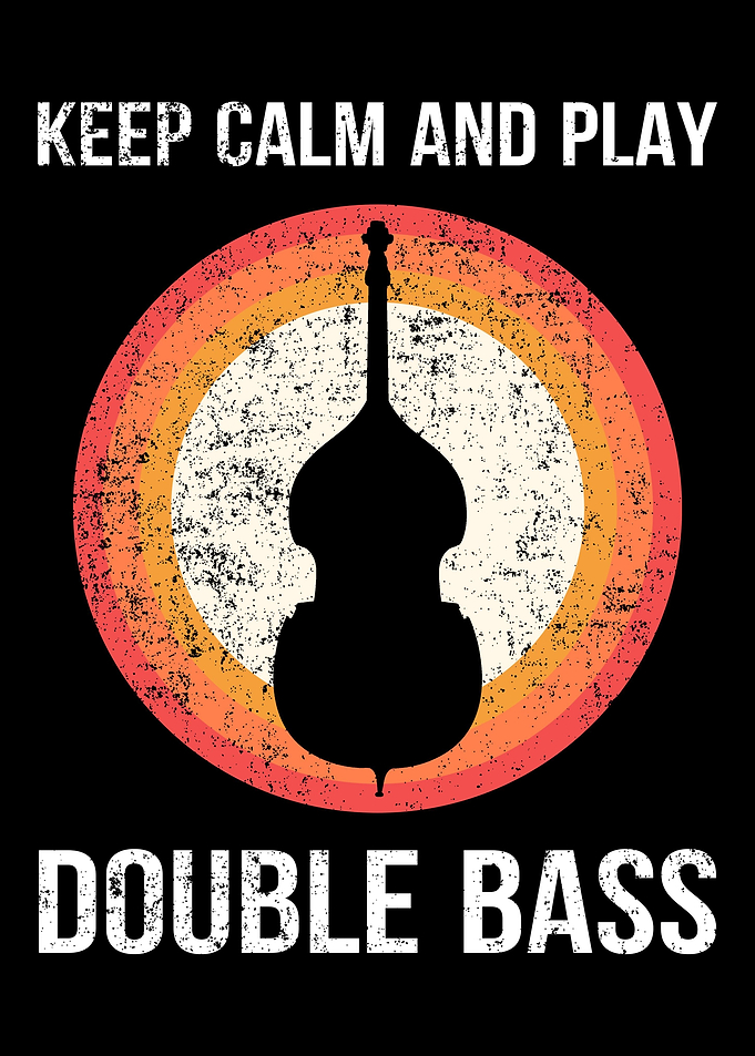 Double Bass Vintage Retro
