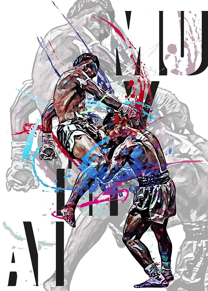Muaythai Duel Painting
