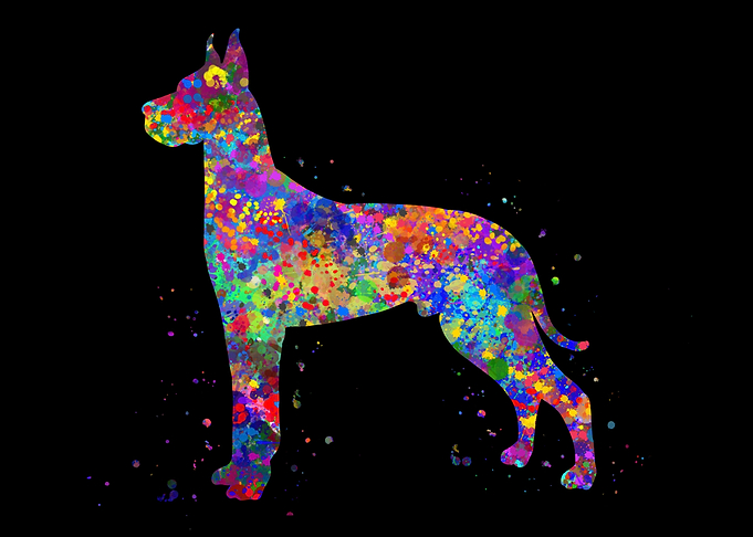 Great Dane watercolor