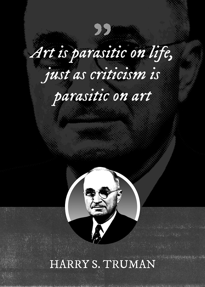 Art is parasitic on life
