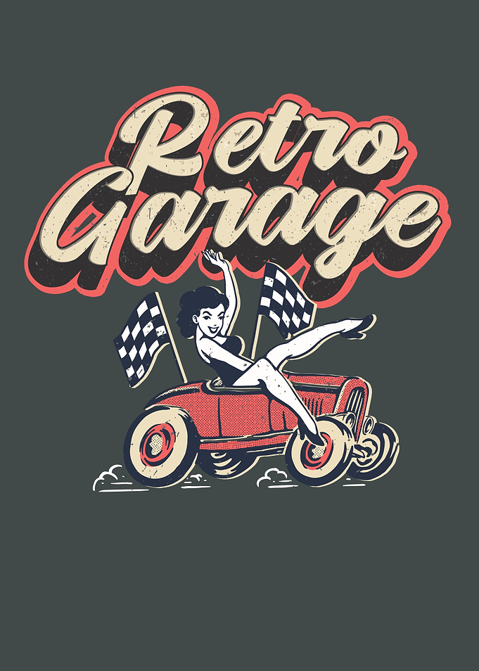 Retro Garage Car Mechanic