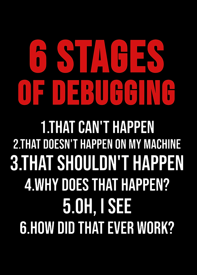 6 stages of debugging