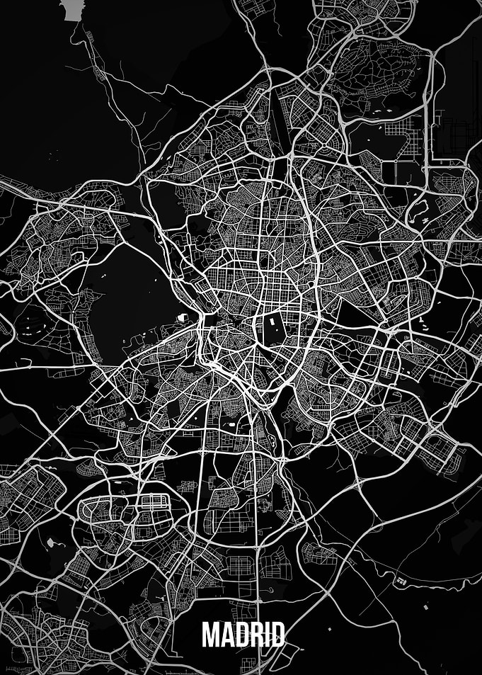Madrid dark map